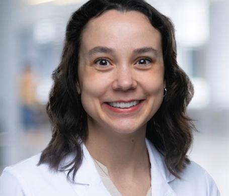 Dr. Gawlik in her white coat